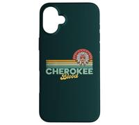 Carcasa para iPhone 16 Plus Cherokee Blood Retro Sun Vintage Indian American Tocado