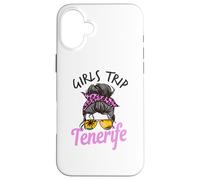 Carcasa para iPhone 16 Plus Chicas a Juego Viaje Tenerife moño desordenado