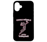 Carcasa para iPhone 16 Plus Chicas geniales Jugando Voleibol Mujeres