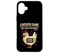 Carcasa para iPhone 16 Plus Chicken Game Don't Look At The Chicken Funny Gamer Pixel Art
