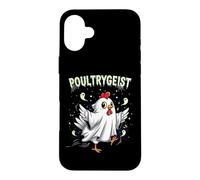 Carcasa para iPhone 16 Plus Chicken Ghost Poultrygeist Halloween Costume Farmer