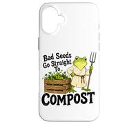 Carcasa para iPhone 16 Plus Chiste humorístico de Rana de jardinería