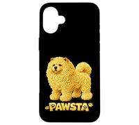 Carcasa para iPhone 16 Plus Chow Chow Spaghetti Fideos Comida Italiana Cachorro Am