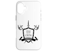 Carcasa para iPhone 16 Plus Christian Men: Child of God, Man of Faith, Warrior of Christ