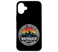 Carcasa para iPhone 16 Plus Christian Waymaker Promise Keeper Isaías 42:16 Diseño Retro