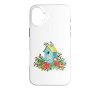 Carcasa para iPhone 16 Plus Christmas Holiday Wreath Birdhouse Birds & Bells