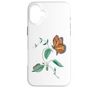Carcasa para iPhone 16 Plus Ciclo de metamorfosis de la Mariposa monarca