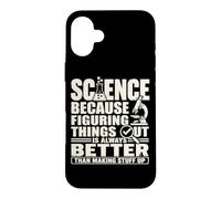 Carcasa para iPhone 16 Plus Científico Evidencia Hechos Ciencia Educación Humor