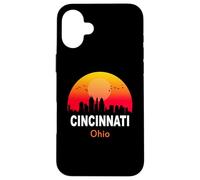 Carcasa para iPhone 16 Plus Cincinnati Ohio Vintage Sunset Retro City State USA