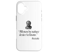 Carcasa para iPhone 16 Plus Cita de Aristóteles Todos los Hombres por Naturaleza Desean Conocer la filosofía
