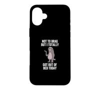 Carcasa para iPhone 16 Plus Cita Divertida sobre el sueño de un Perezoso Perezoso: Totally Got out of Bed Today