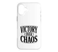 Carcasa para iPhone 16 Plus Cita Motivacional inspiradora de Victoria sobre el Caos