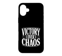 Carcasa para iPhone 16 Plus Cita Motivacional inspiradora de Victoria sobre el Caos