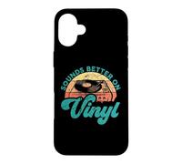 Carcasa para iPhone 16 Plus Citas Divertidas de Discos de Vinilo suenan Mejor en Vinilo