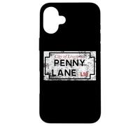 Carcasa para iPhone 16 Plus City of Liverpool Penny Lane L18 - Cartel de Calle Desgastado