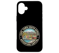 Carcasa para iPhone 16 Plus Ciudad del Cabo Sudáfrica Round Travel Souvenir Turista Regalo
