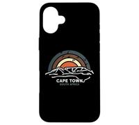 Carcasa para iPhone 16 Plus Ciudad del Cabo Table Mountain Sudáfrica Retro Travel Gifts