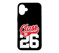 Carcasa para iPhone 16 Plus Clase de 26 Grow with Me Graduate 2026 Estilo Deportivo Oscuro