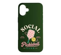 Carcasa para iPhone 16 Plus Club Social Pickleball Buenos Rallies Gran Compañía