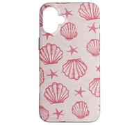 Carcasa para iPhone 16 Plus Coastal Beach Summer Ocean Seashell Aesthetic Pink