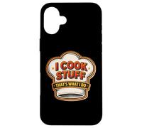 Carcasa para iPhone 16 Plus Cocino Cosas, eso es lo Que Hago, Chef Vintage, Cocina Divertida