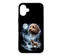 Carcasa para iPhone 16 Plus Cockapoo Howling to The Moon Retro Doodle Doodle Dog