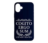 Carcasa para iPhone 16 Plus Cogito Ergo Sum Filosofía Latina Creo Que por lo Tanto Soy