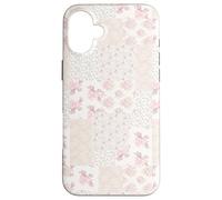 Carcasa para iPhone 16 Plus Colcha de Encaje Collage Floral Patchwork Girly Coquette Romántico