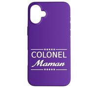 Carcasa para iPhone 16 Plus Colonel Maman Femme Militaire Humour Mère Obéir Discipline
