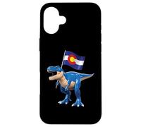 Carcasa para iPhone 16 Plus Colorado Dinosaur T-Rex Denver Flag Boulder Ski Hombres Mujeres