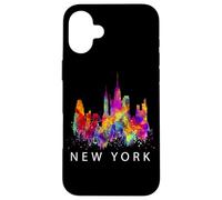 Carcasa para iPhone 16 Plus Colorful New York City with Splash Colors, New York City
