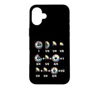 Carcasa para iPhone 16 Plus Colorido Balón de Fútbol Fracciones Aprendizaje