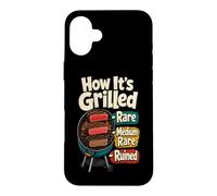 Carcasa para iPhone 16 Plus Cómo se asó a la Parrilla Humor Divertido del bistec Pitmaster
