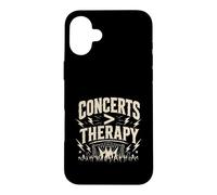 Carcasa para iPhone 16 Plus Concerts Is Therapy Festival Rock Metal Live Energy