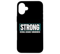 Carcasa para iPhone 16 Plus Conciencia de agresión Sexual Fuerte - Conciencia de Asalto Sexual