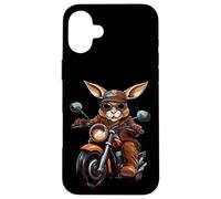 Carcasa para iPhone 16 Plus Conejito de Moto/Motociclista