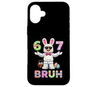 Carcasa para iPhone 16 Plus Conejito de Pascua Master Builder Building Brick Bruh 67 Kids
