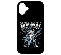 Carcasa para iPhone 16 Plus Conejo de Guitarra eléctrica Hop and Roll Heavy Metal Easter Bunny