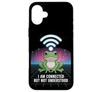 Carcasa para iPhone 16 Plus Connected But Not Understood - Absurd Frog WiFi Vaporwave