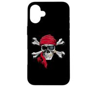 Carcasa para iPhone 16 Plus Contraband - Pirate - Red Bandana - Skull & Bones Logo