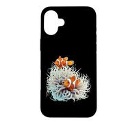 Carcasa para iPhone 16 Plus Cool Aquarium Pez Payaso Tropical Coral Reef Fish Fisher Gift