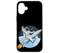 Carcasa para iPhone 16 Plus Cool Astronaut Riding a Launch Rocket Illustration