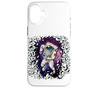 Carcasa para iPhone 16 Plus Cool Astronaut tee Shirts, Space Exploration Graphic Design