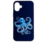 Carcasa para iPhone 16 Plus Cool Blue Octopus Sea Ocean Lover,Tentacles Octopus Lover