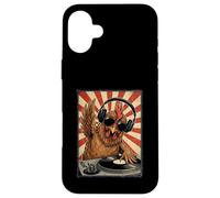Carcasa para iPhone 16 Plus Cool Retro Chicken DJ Funny Rooster Music Hombres Mujeres