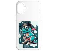 Carcasa para iPhone 16 Plus Cool Skate Dino Baby Dinosaur Cartoon for Kids