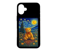 Carcasa para iPhone 16 Plus Cool Teddy Bear in The Starry Night Painting Concept Art