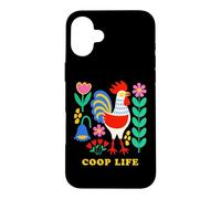 Carcasa para iPhone 16 Plus Coop Life Arte Popular escandinavo Granjero Gallo