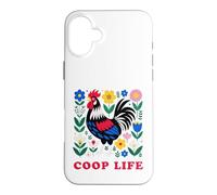 Carcasa para iPhone 16 Plus Coop Life Folk Art Gallo Pollo Guardián