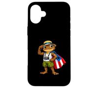 Carcasa para iPhone 16 Plus Coqui Frog Puerto Rico Puerto Rican Flag Taino Boricua